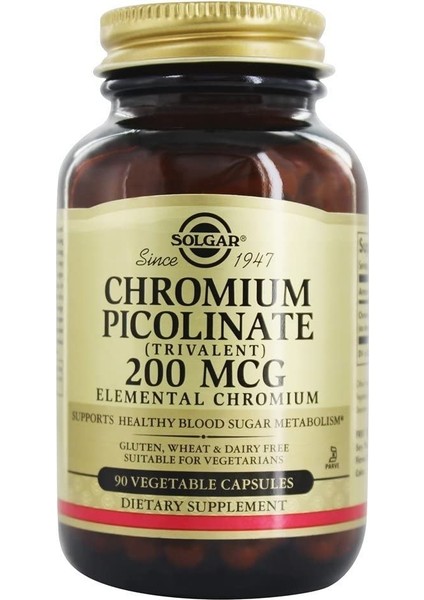 Chromium Picolinate 200mcg 90 Kapsül 3 Adet Skt:04/2025 fiyatları