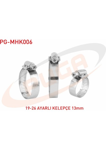Hortum Kelepçesi Ayarlı 19-26 / 13MM