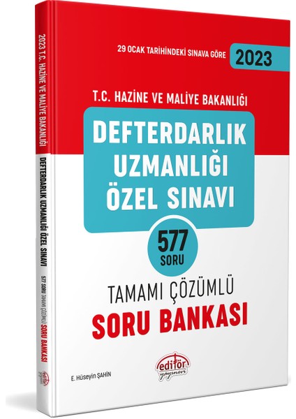 Defterdar Uzmanlığı Özel Sınavı 577 Soru Tamamı Çözümlü Soru Bankası