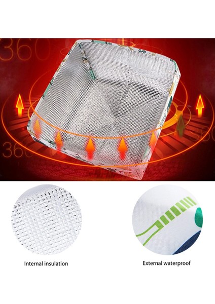 Katlanabilir Kalınlaştırılmış Alüminyum Folyo Gıda Isısı Koruma Kapağı L 37 x 37 x 15CM (Yurt Dışından) fiyatları
