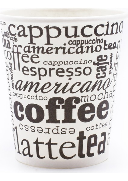 7 Oz 1 (2500 Adet) Coffee Desen Karton Bardak