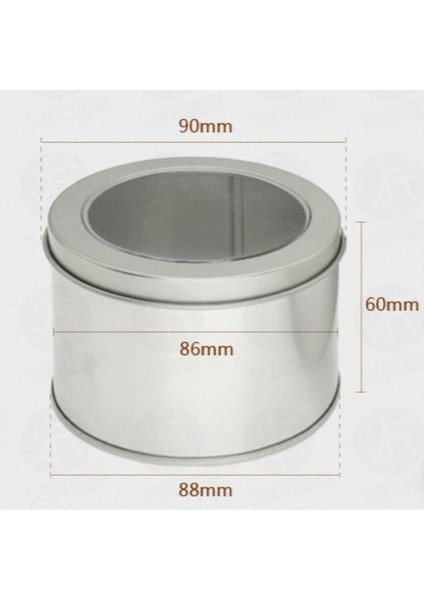 Teneke Kutu Gıda Çayı Kek Kutusu 9cm x 9cm x 6cm Gümüş (Yurt Dışından)