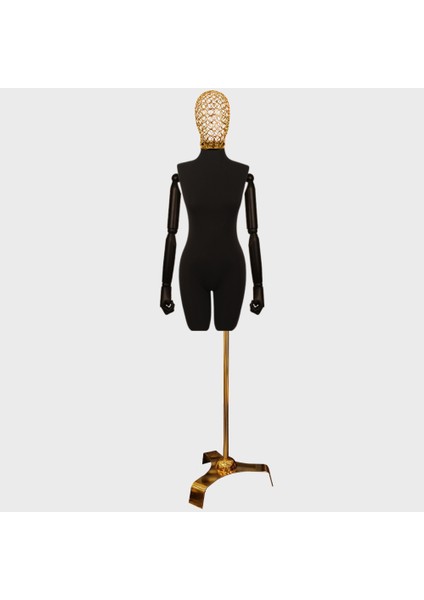 40 Beden Tel Kafalı Gold Ayaklı Pantolon Giyebilen Terzi Mankeni Vitrin Mankeni Prova Mankeni indirimleri