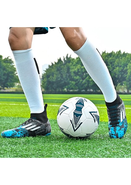 Boxinyuan Futbol Ayakkabıları Erkek Kramponları Spor Ayakkabıları Yüksek Bilek Ag/tf Kramponlar Erkek Çocuk Outdoor Spor Ayakkabıları (Yurt Dışından)