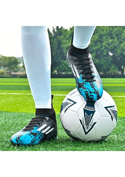 Boxinyuan Futbol Ayakkabıları Erkek Kramponları Spor Ayakkabıları Yüksek Bilek Ag/tf Kramponlar Erkek Çocuk Outdoor Spor Ayakkabıları (Yurt Dışından)