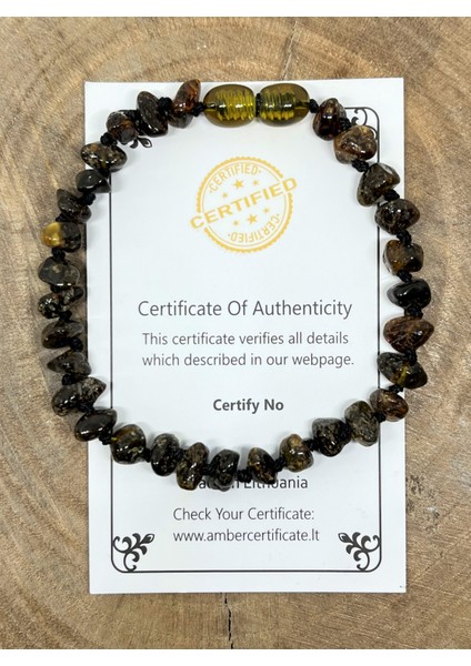 Damla Kehribar Antik Yeşil Yetişkin Bileklik modelleri