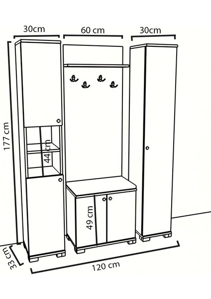 The Violet Monoco Portmanto Vestiyer- Cordoba