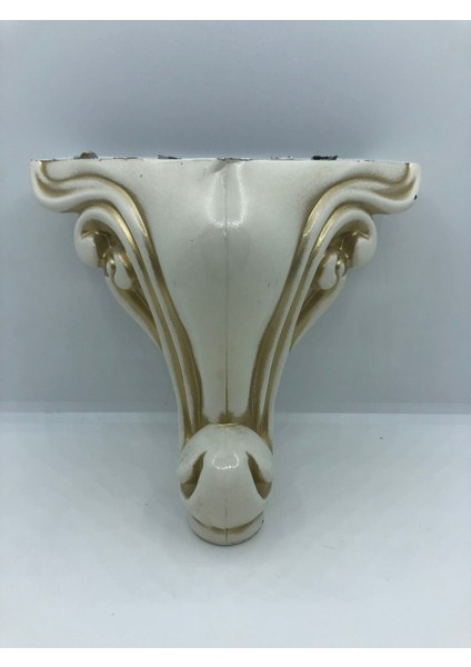 Plastik, 14 cm Krem-Gold Efektli Baza,koltuk,mobilya Ayağı (4 Adet)