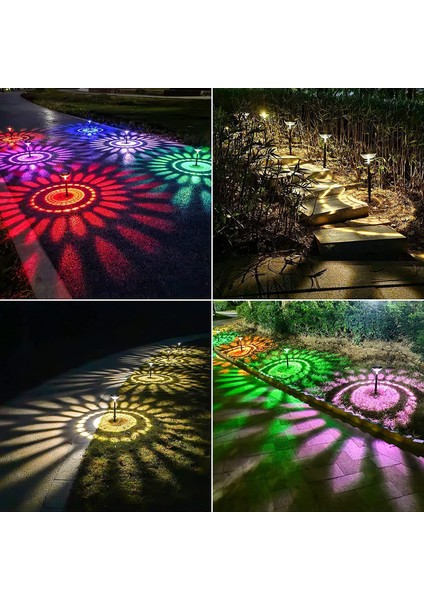 2 Li Paket Ayçiçeği Sarı ve Rgb Işık Yılbaşı Güneş Enerjili Bahçe Aydınlatma Solar Bahçe Süsü fiyatları