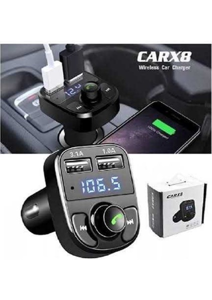 Hk mp3 Çalar Aux Girisli Çakmak 12V Bluetooth Carx8