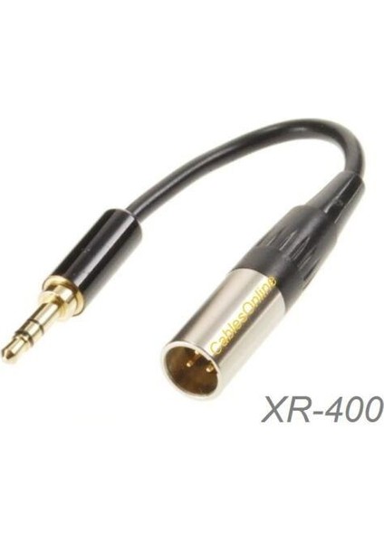 3 Pin Mini Xlr Erkek - 3.5 mm Stereo Kaliteli Mikrofon Kablosu - 50 cm