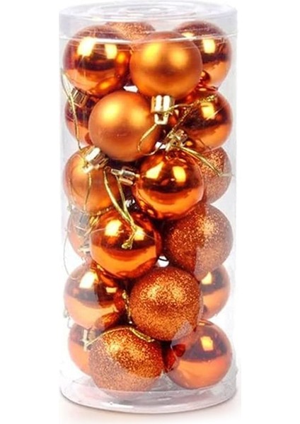 24 Pcs 4cm Kaplama Plastik Noel Ağacı Dekorasyonları Asılı Dize Topu (Yurt Dışından)