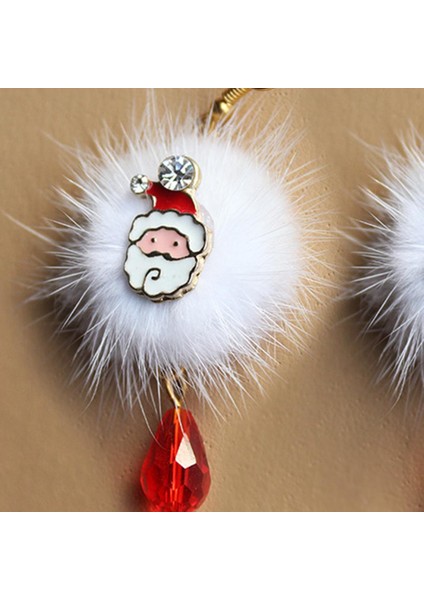Parlayan Küpe Noel Baba Snowman Tree Ren Geyiği Kolye Sıcak Kanca Kulak Damla Noel Baba (Yurt Dışından)