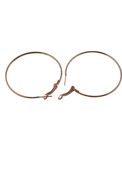 20 Adet 30MM Yuvarlak Çember Döngü Küpe Rose Gold (Yurt Dışından)