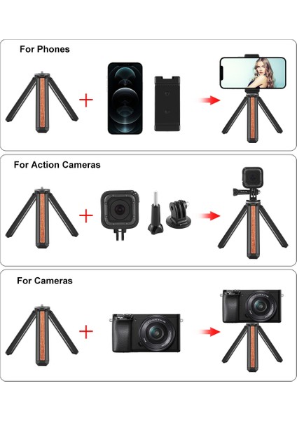 Puluz Ahşap Masaüstü Vlogging Canlı Tripod Tutucu (Yurt Dışından)