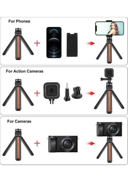 Puluz Ahşap Masaüstü Vlogging Canlı Tripod Tutucu (Yurt Dışından)