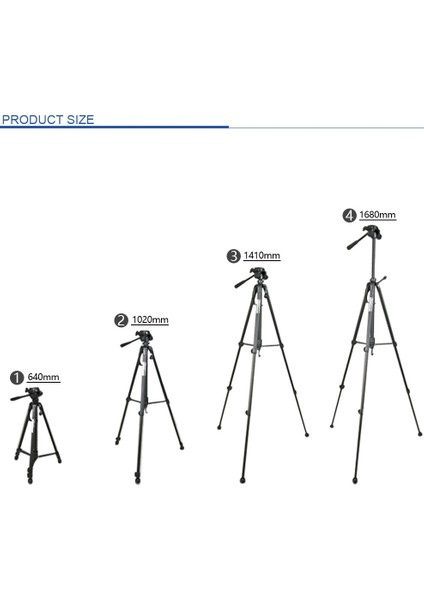 WT-3560 Canlı Yayın Tripod Üç Boyutlu Kafalı (Yurt Dışından)