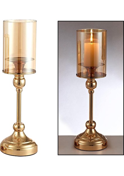 Lüks Sütun Mum Tutucu Süslü Masaüstü Adive Candlesticks Centerpiece M (Yurt Dışından)