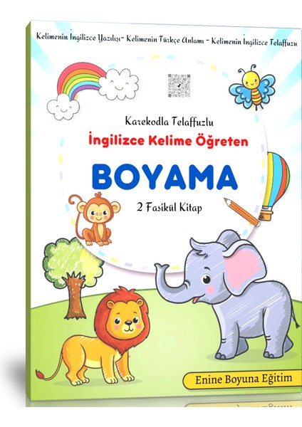 Ingilizce Kelime Öğreten Boyama Kitap Seti (2 Fasikül Kitap) (Ciltli)