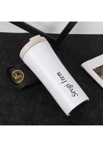Kişiye Özel Isim Baskılı Çelik Termos Mug Bardak Beyaz ( 500 ml ) fiyatları