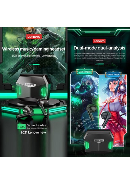 Lenovo Gm5 Tws Bluetooth Kablosuz Spor Kulaklık (Yurt Dışından) modelleri