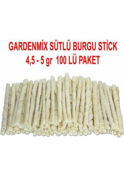 Garden Mix Gardenmix Sütlü Burgu Stick 4.5-5 G. 100 Lü Paket