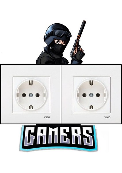 Priz Süsü Ikili Ahşap Mdf (Csgo)