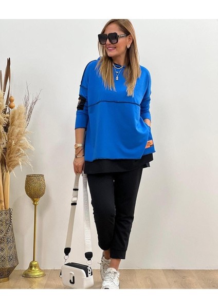 Kadın Kapüşonlu Etek Ucu Detay Iki Iplik Kumaş Ikili Takım (Renk Seçenekli) fiyatları