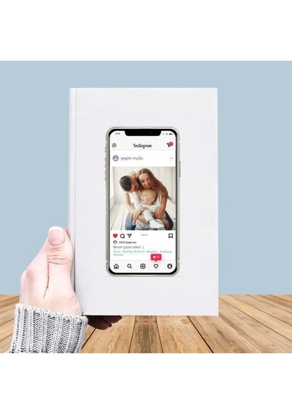 Fotoğraf Baskılı Instagram Temalı Deri Kaplı DEFTER-027