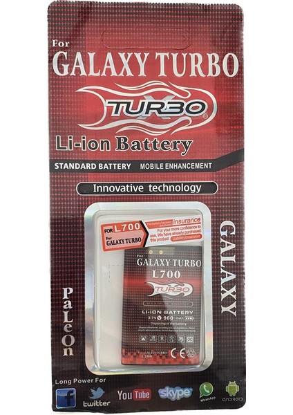 Samsung L700 Batarya (Turbo) L700 S5611 S3650 C3510 S5620 Batarya 1000 Mah C-1017