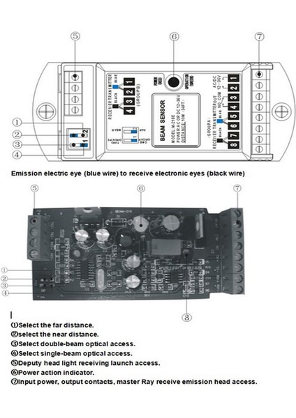 Otomatik Kapılar Için M-218E 33FT Aralık Röle Çıkış Sensörü(Yurt Dışından)