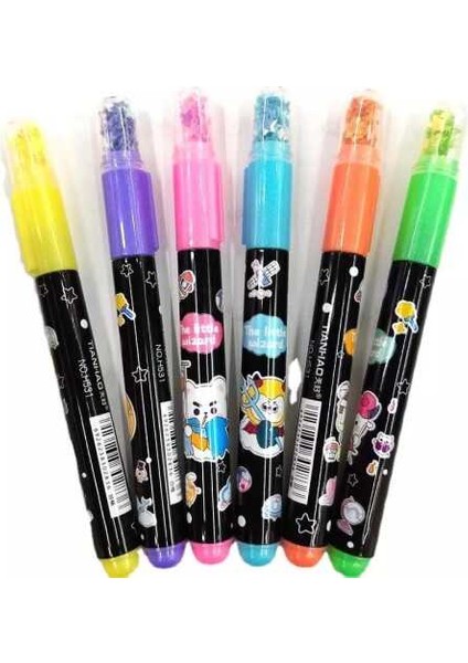 Gezegen Simli Şekilli Forforlu Kalem 6 Renk