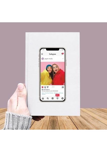 Fotoğraf Baskılı Instagram Temalı Deri Kaplı DEFTER-028