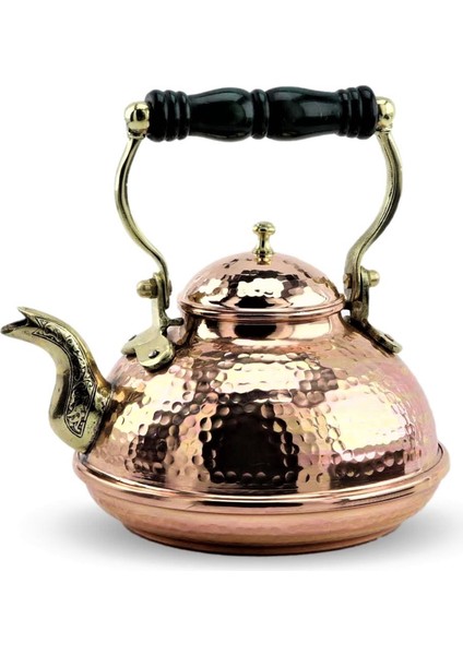 Dövme Italyan Tipi Bakır Çaydanlık 2,1 Lt