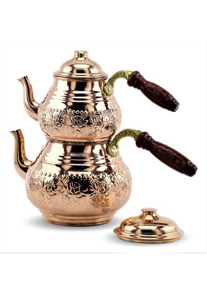 Baskı Bakır Çaydanlık 2,8 Lt