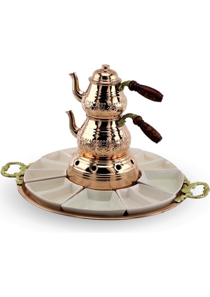 4 Kişilik Çaydanlıklı Kahvaltı Ve Çerez Seti