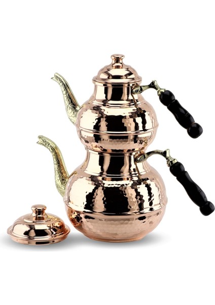 1,2 Mm Kalın Dövülmüş Bakır Çaydanlık 3 Lt