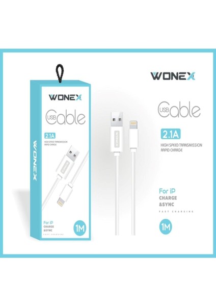 Wonex 2.1A Apple Iphone Şarj Kablosu