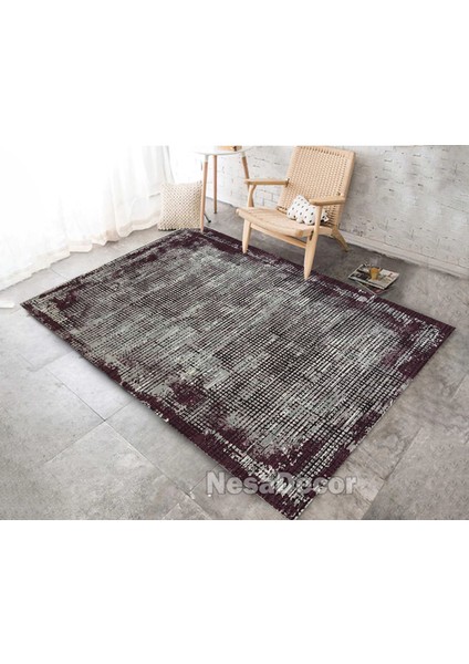 Modern Desenli Antrasit Yıkanabilir Kaymaz Taban Salon Halısı Yolluk Halısı Vintage Eskitme Halı fiyatları