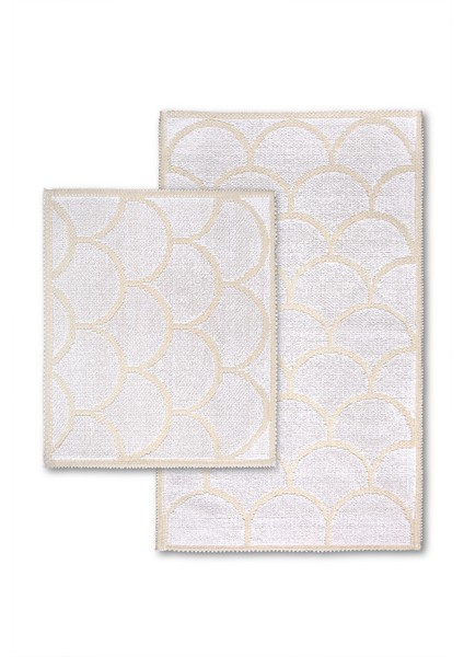 Pearl Doğal Pamuklu Banyo Kilim Seti