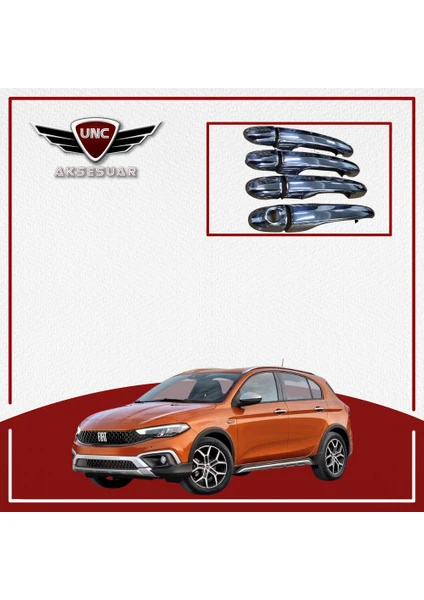 UNC Aksesuar Fiat Egea Sedan - Hb - Cross Krom Kapı Kolu 2021-