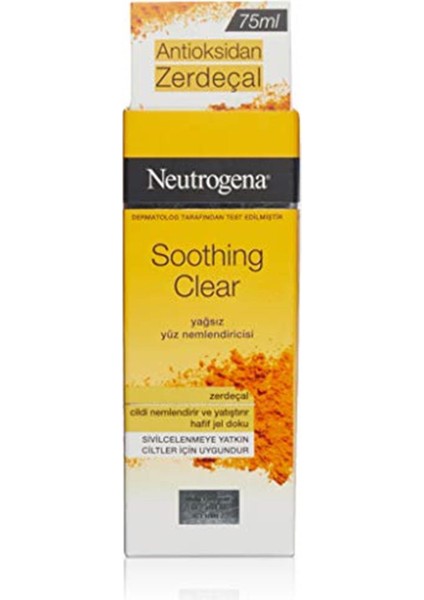 Soothing Clear Nemlendirici Krem, Zerdeçallı Formül, 75 ml