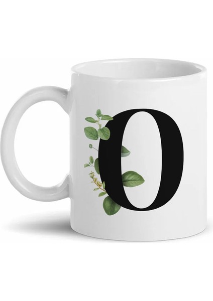 O Harfli Beyaz Kupa Bardak