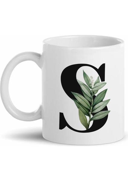 S Harfli Beyaz Kupa Bardak