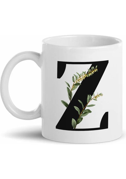 Z Harfli Beyaz Kupa Bardak