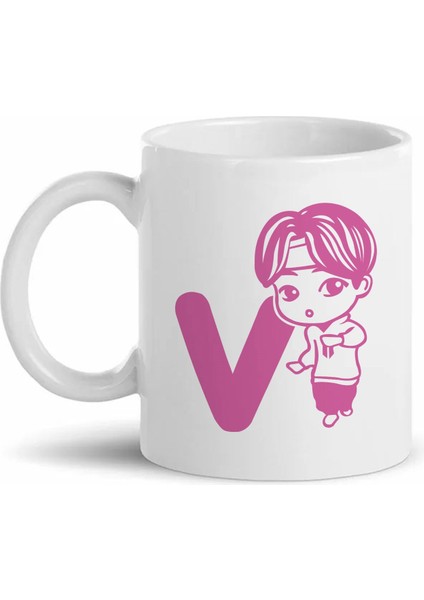 Bts V Tasarımlı Kupa Bardak Mr-21