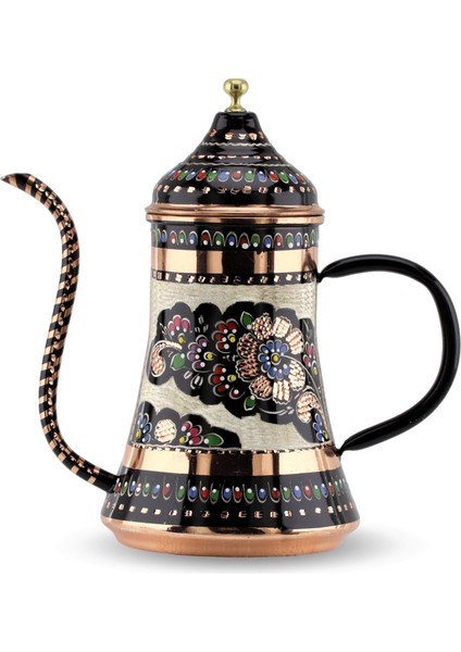 Gülçiçek Işlemeli Bakır Yağdanlık 800 ml