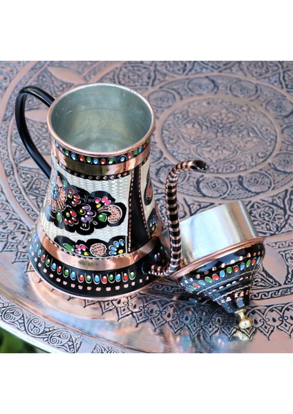 Gülçiçek Işlemeli Bakır Yağdanlık 800 ml modelleri