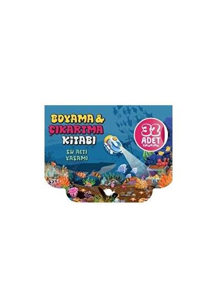 Su Altı Yaşamı boyama ve Çıkartma Kitabı