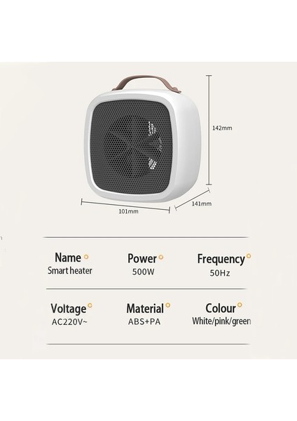 Taşınabilir Veranda Isıtıcı Küçük Alan Kişisel Mini Isıtıcı 500 W 100 x 140 x 140 mm. (Yurt Dışından)